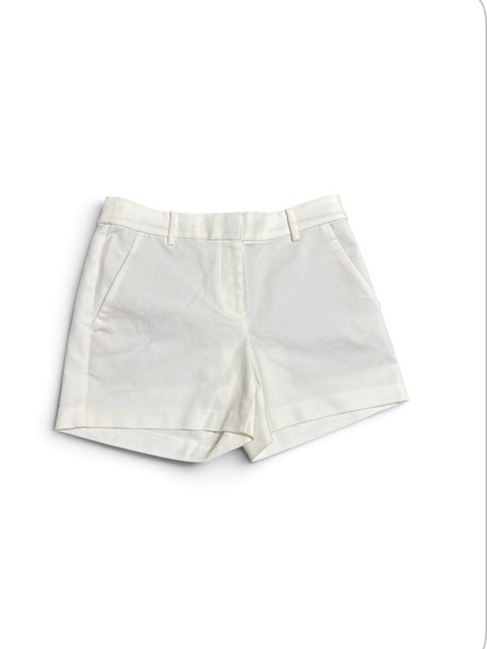 LOFT White High-Waist Tailored Riviera Shorts